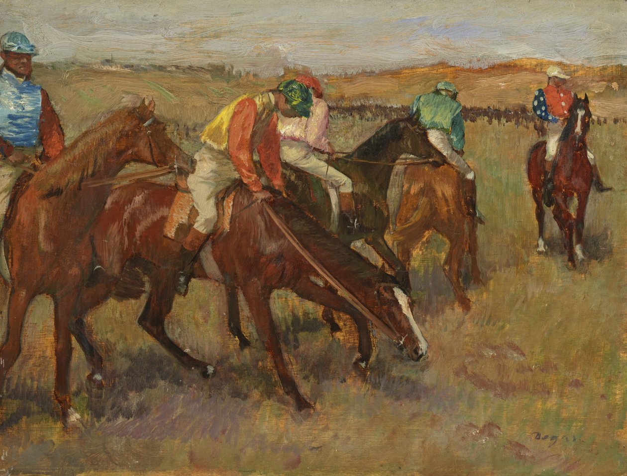 Antes da corrida, c.1882 de Edgar Degas