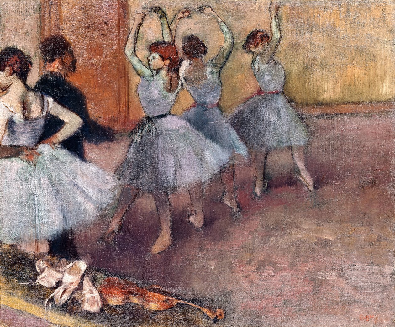 Dançarinos em tons de azul de Edgar Degas