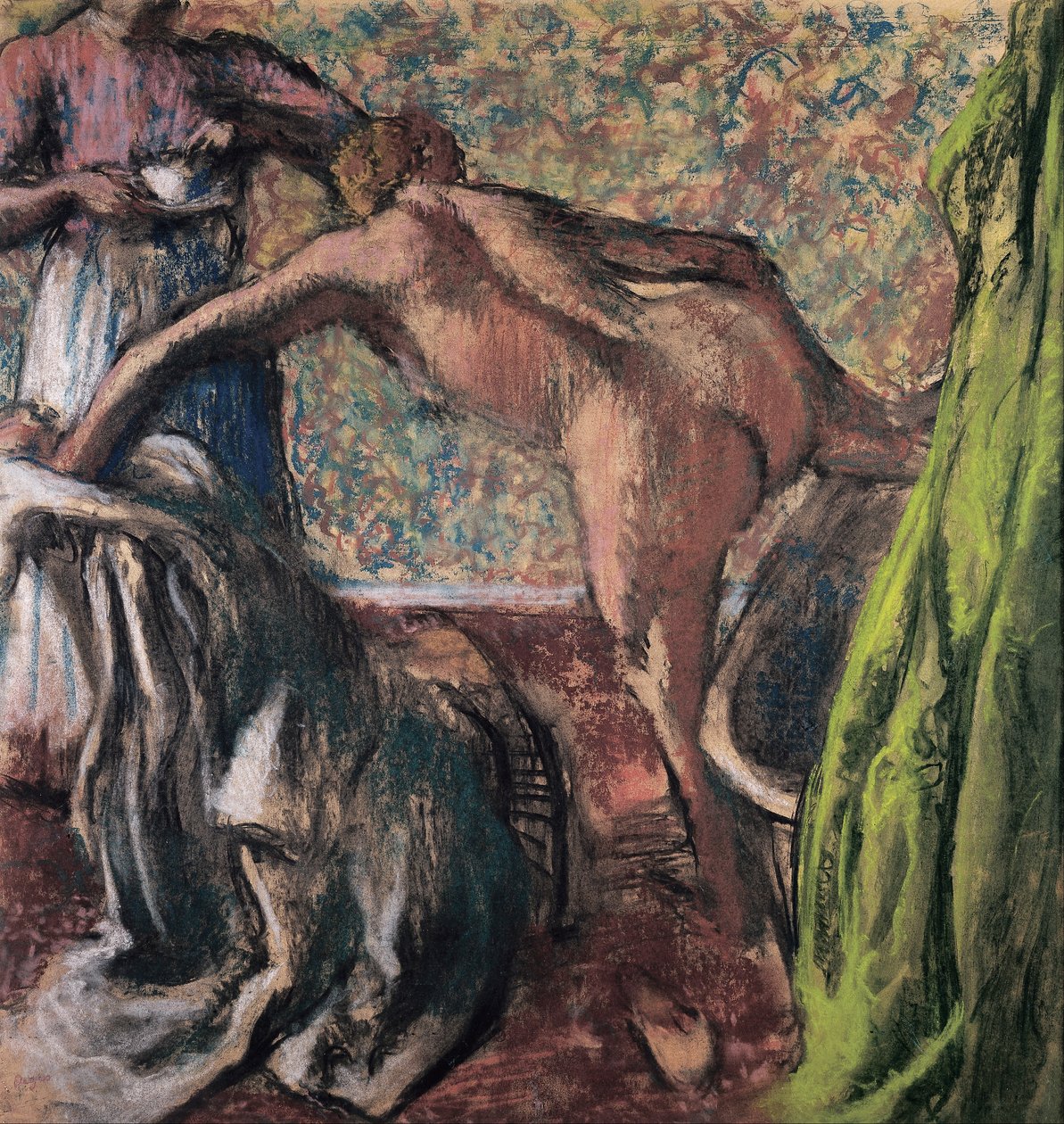 Pequeno-almoço depois do banho (O banho) de Edgar Degas