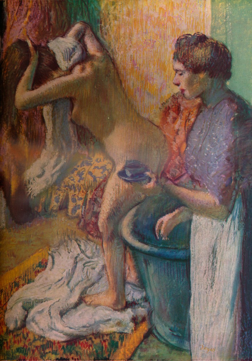 Café da manhã depois do banho, 1883 de Edgar Degas