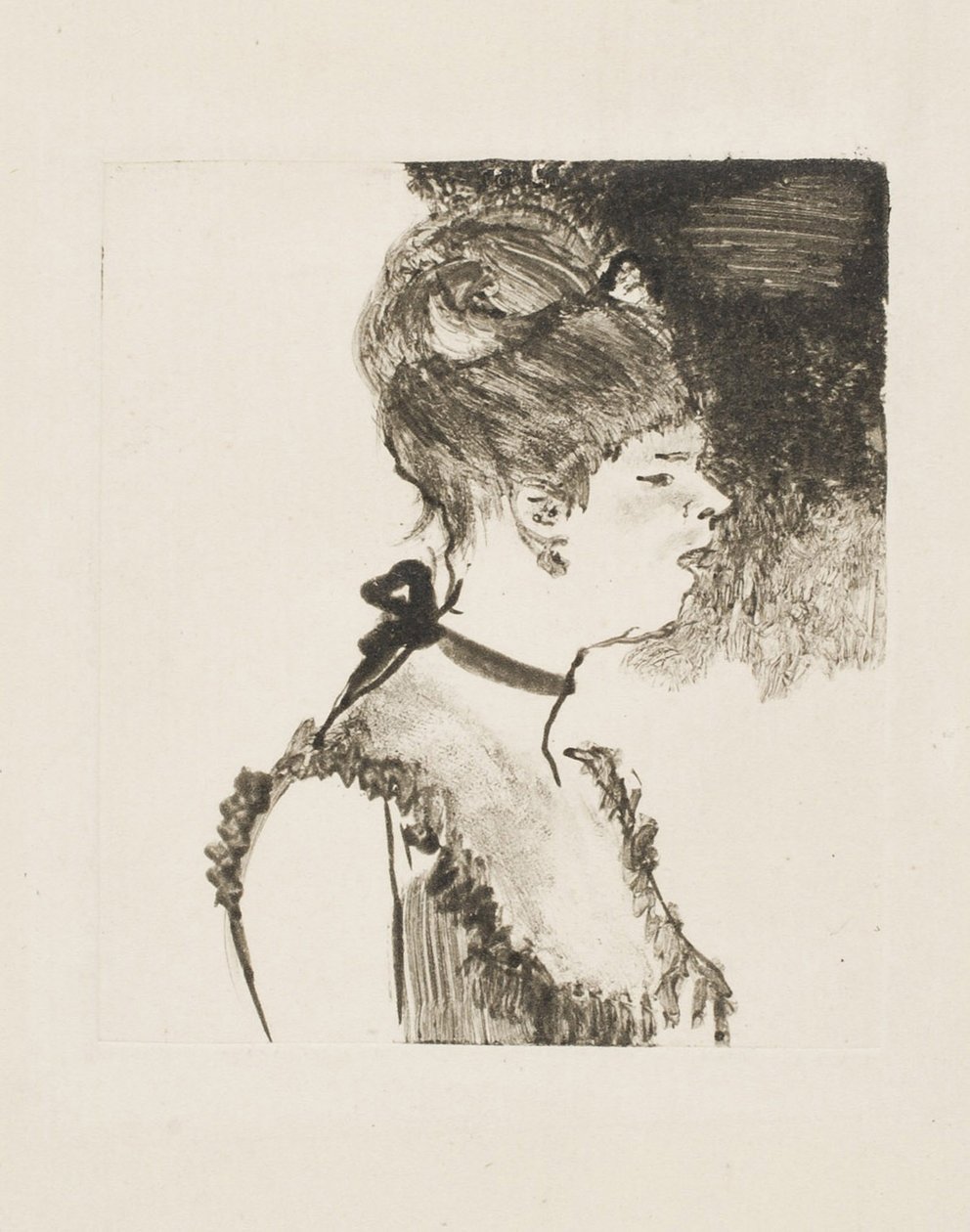 Cantor de café-concerto, 1878-80 de Edgar Degas