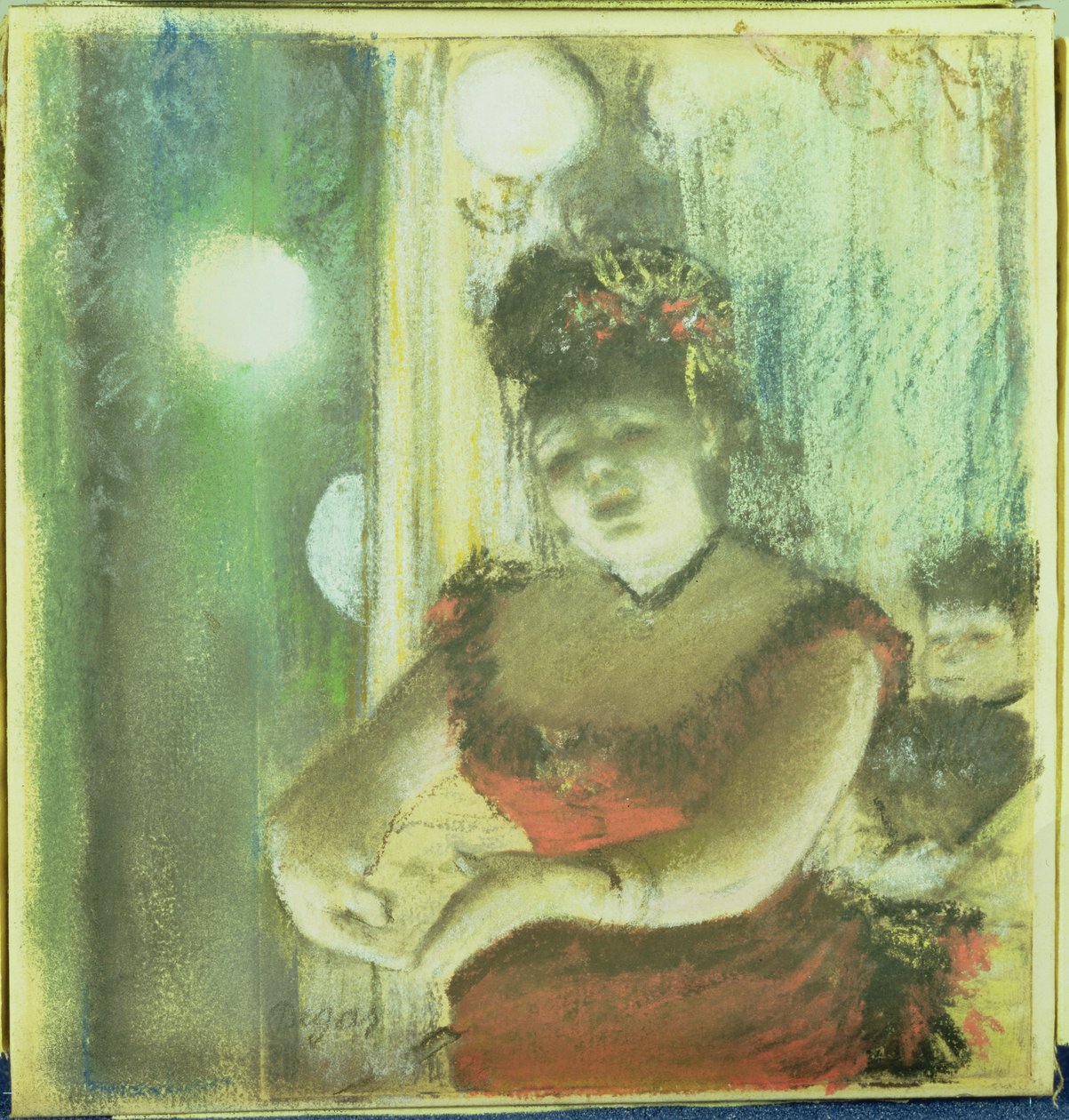 Cantor de café-concerto, c.1878 de Edgar Degas