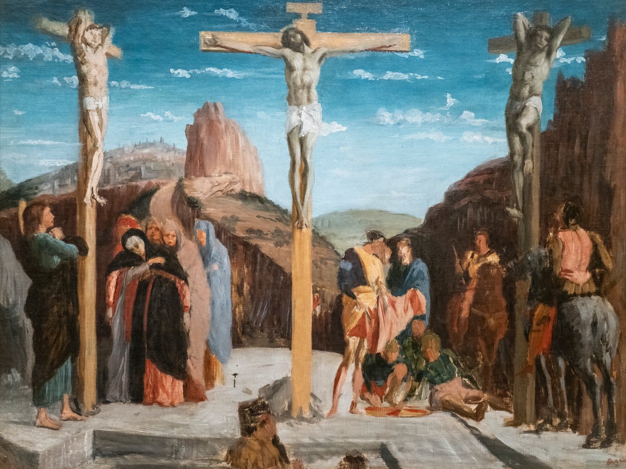 Calvário (cópia depois de Andrea Mantegna). 1861. Óleo sobre tela. de Edgar Degas