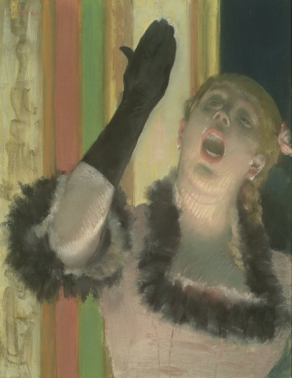 Cantor de Café, c.1878 (pastel sobre tela) de Edgar Degas