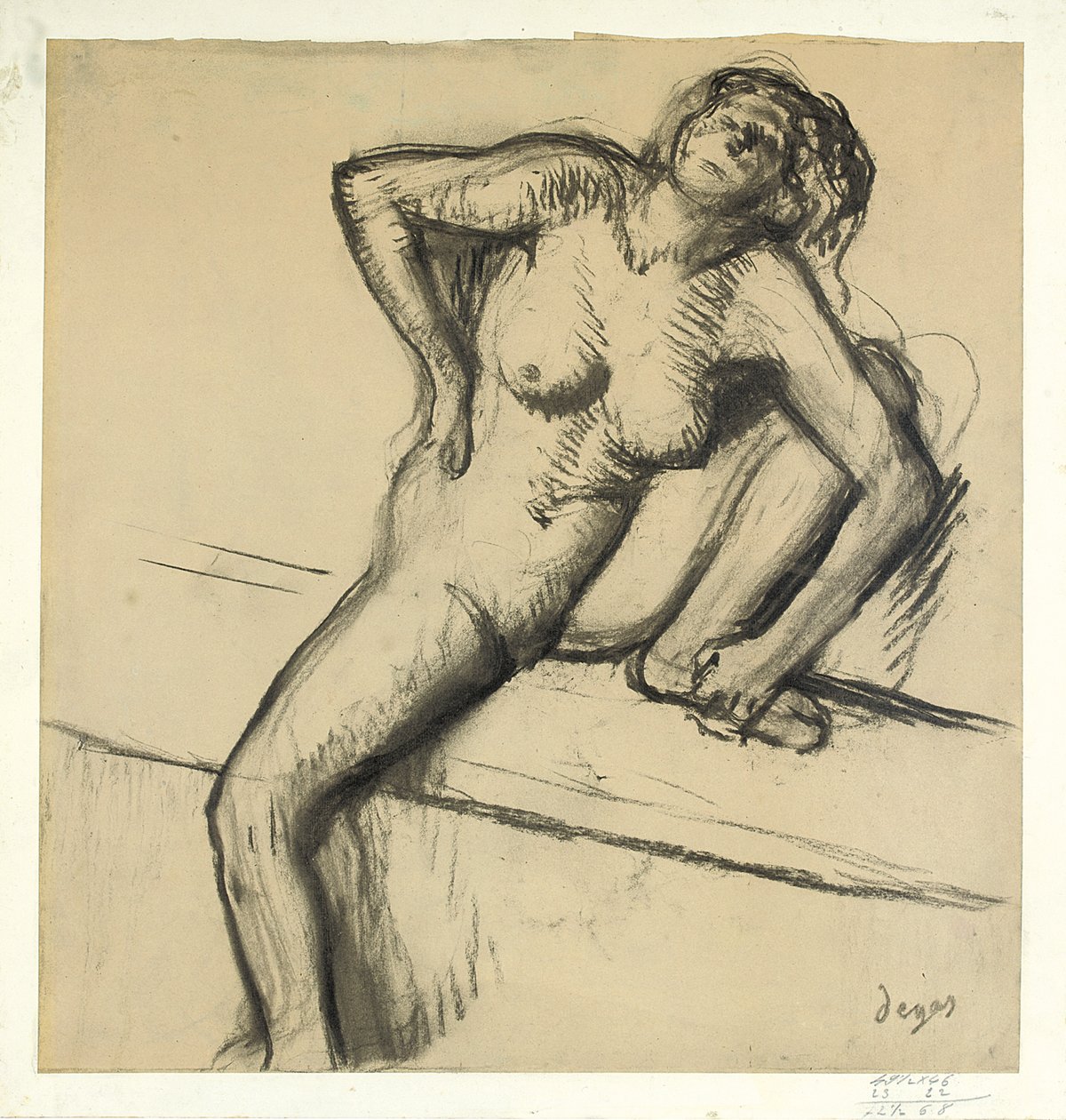 Nua Agachada; Nua agachada de Edgar Degas