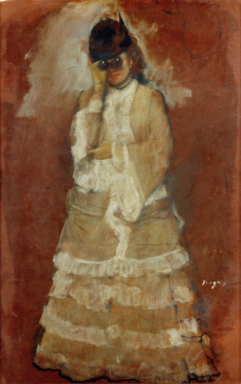 Senhora com binóculos de Edgar Degas