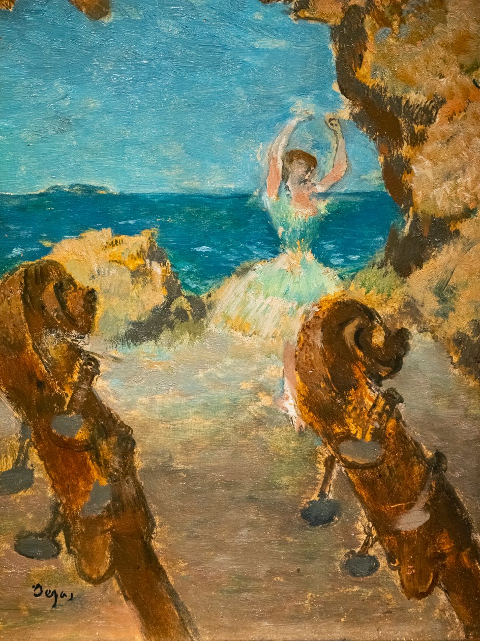 Dançarino. Cena de ballet. 1891. Óleo sobre tela. de Edgar Degas