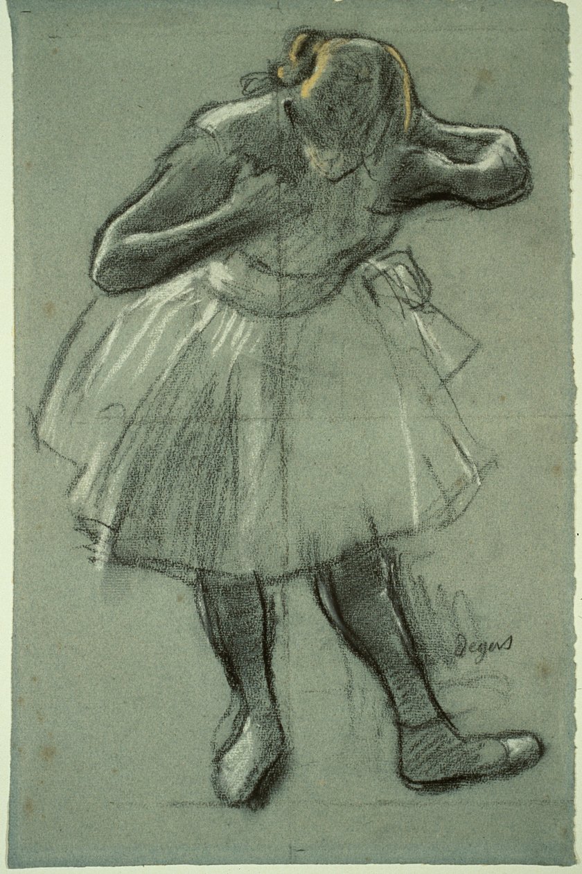 Bailarina inclinada para a frente de Edgar Degas