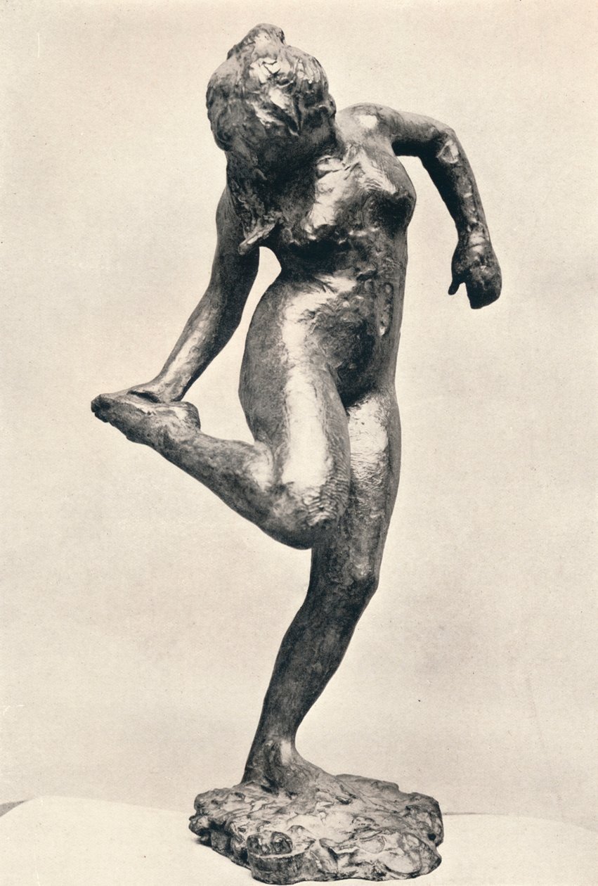 Dançarina, olhando para a sola do pé direito, c1900 de Edgar Degas