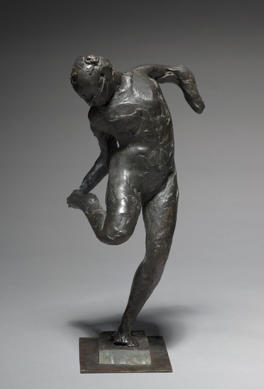 Dançarina, olhando para a sola do pé direito, 1896-1897 de Edgar Degas