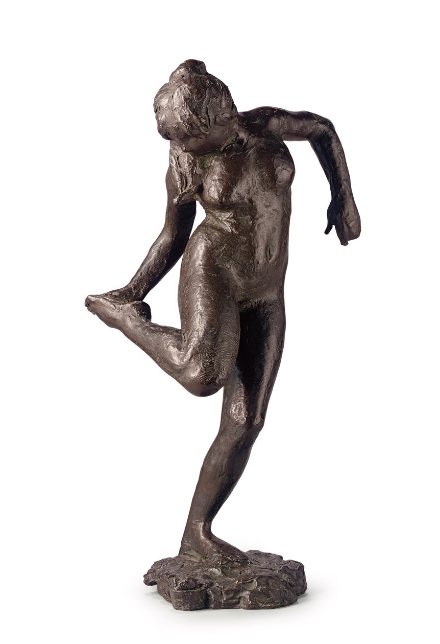 Dançarina, olhando para a sola do pé direito; Dançarina olhando a planta do pé Droi, c.1895 de Edgar Degas
