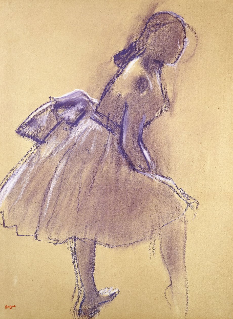 Dançarino em pé, de perfil; Dançarino Permanente, do Perfil, c.1880 de Edgar Degas