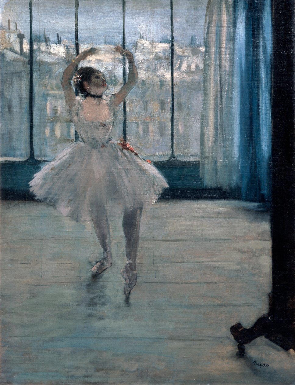 Dançarina no fotógrafo, 1875 de Edgar Degas