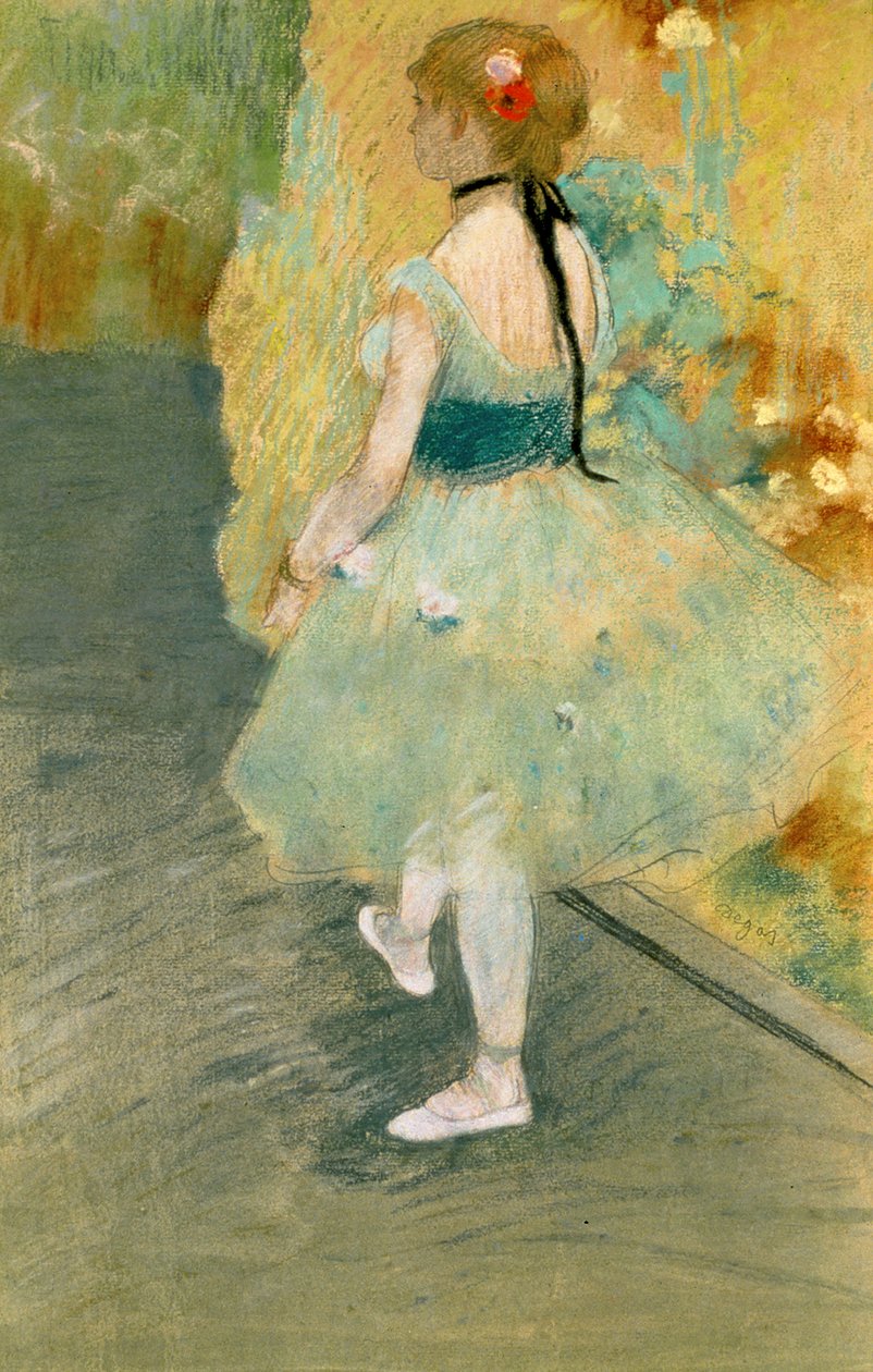 Dançarino em verde, c.1878 de Edgar Degas
