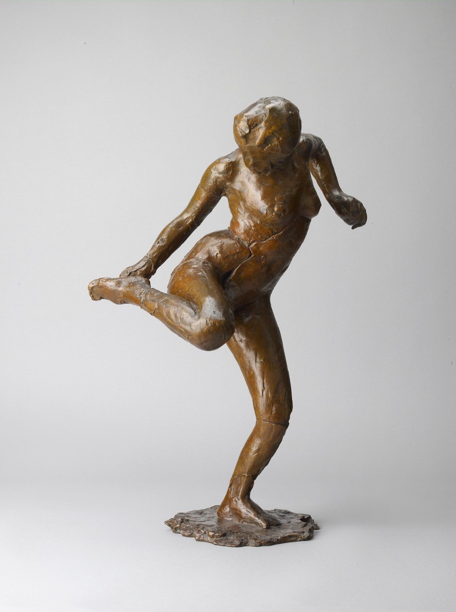 Dançarina olhando para a sola do pé direito, 1882-1895 de Edgar Degas