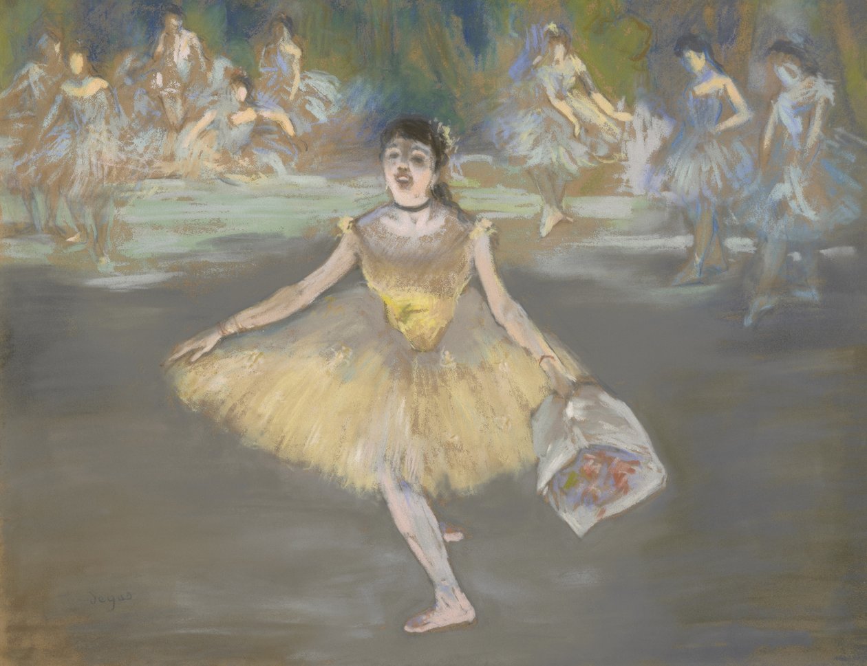 Dançarina com um buquê, antes de 1923 de Edgar Degas