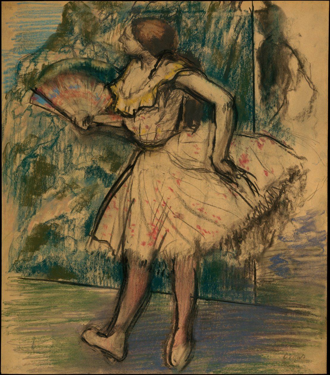 Bailarina com leque de Edgar Degas