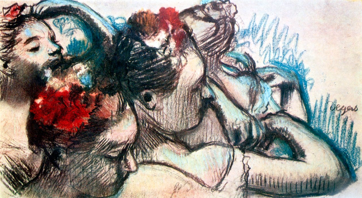 Cabeças de dançarinos, 1899 de Edgar Degas