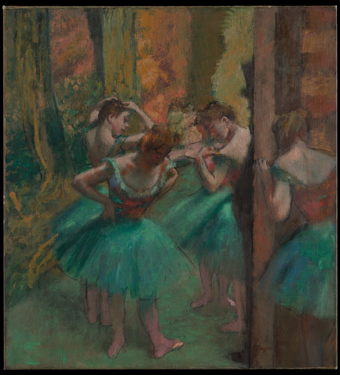 Bailarinos, Rosa e Verde de Edgar Degas