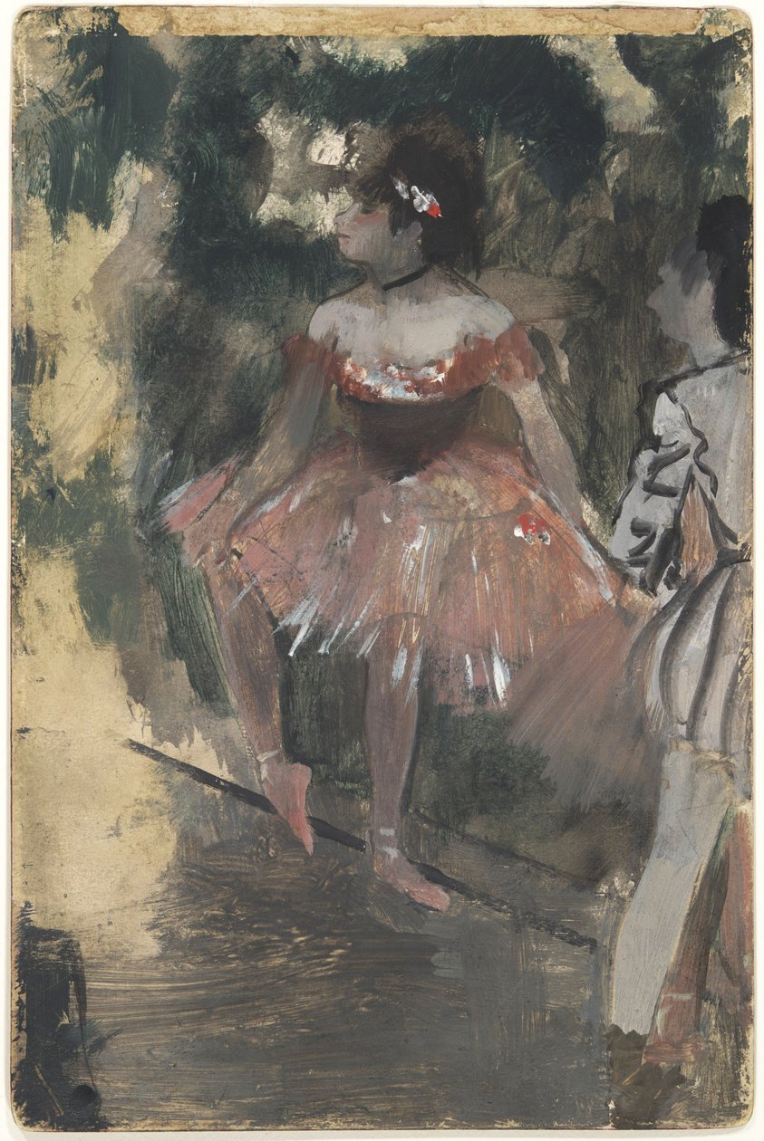 Dançarinos, c.1878 (óleo e grafite no cartão) de Edgar Degas