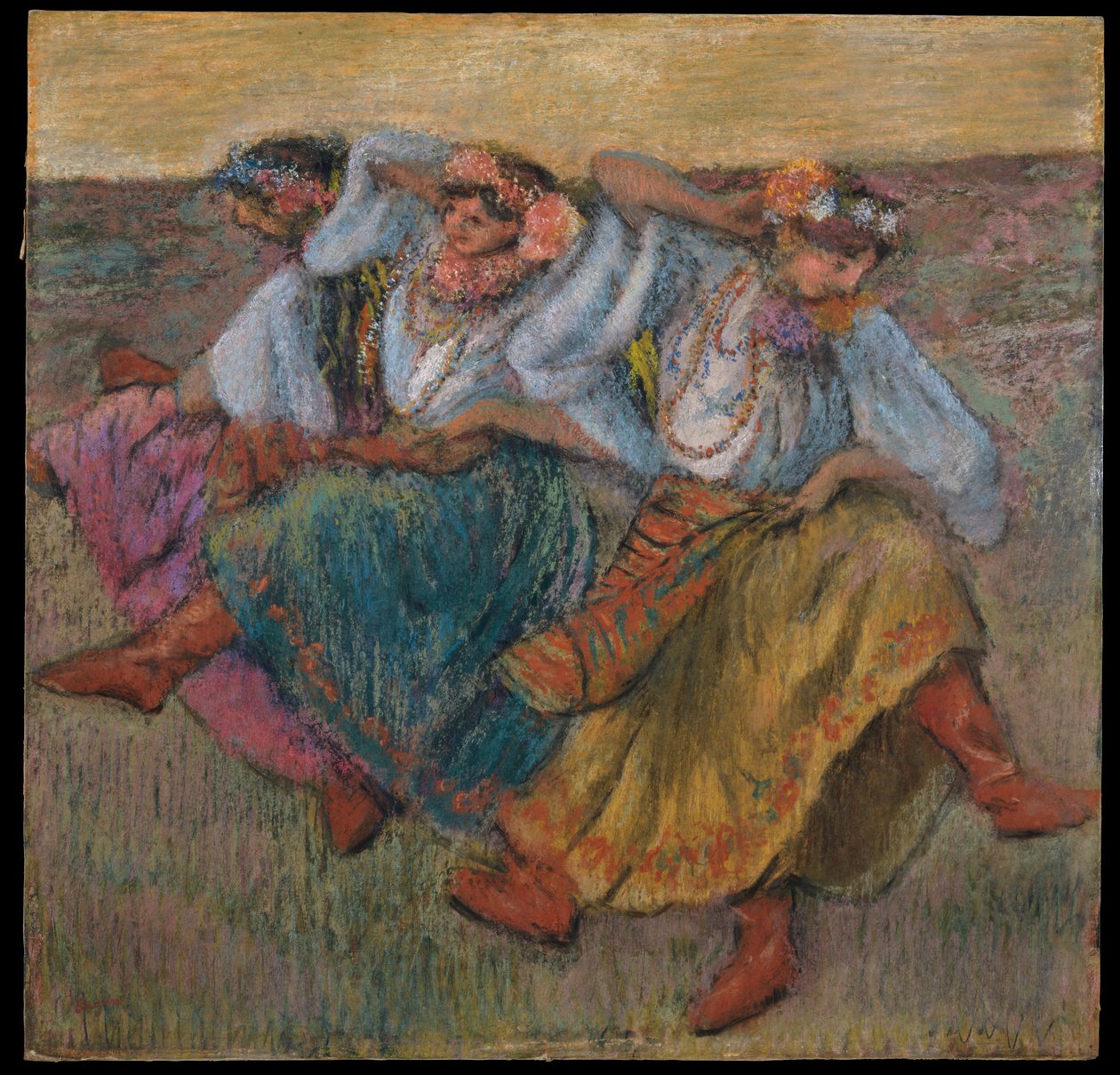 Bailarinas com trajes ucranianos de Edgar Degas