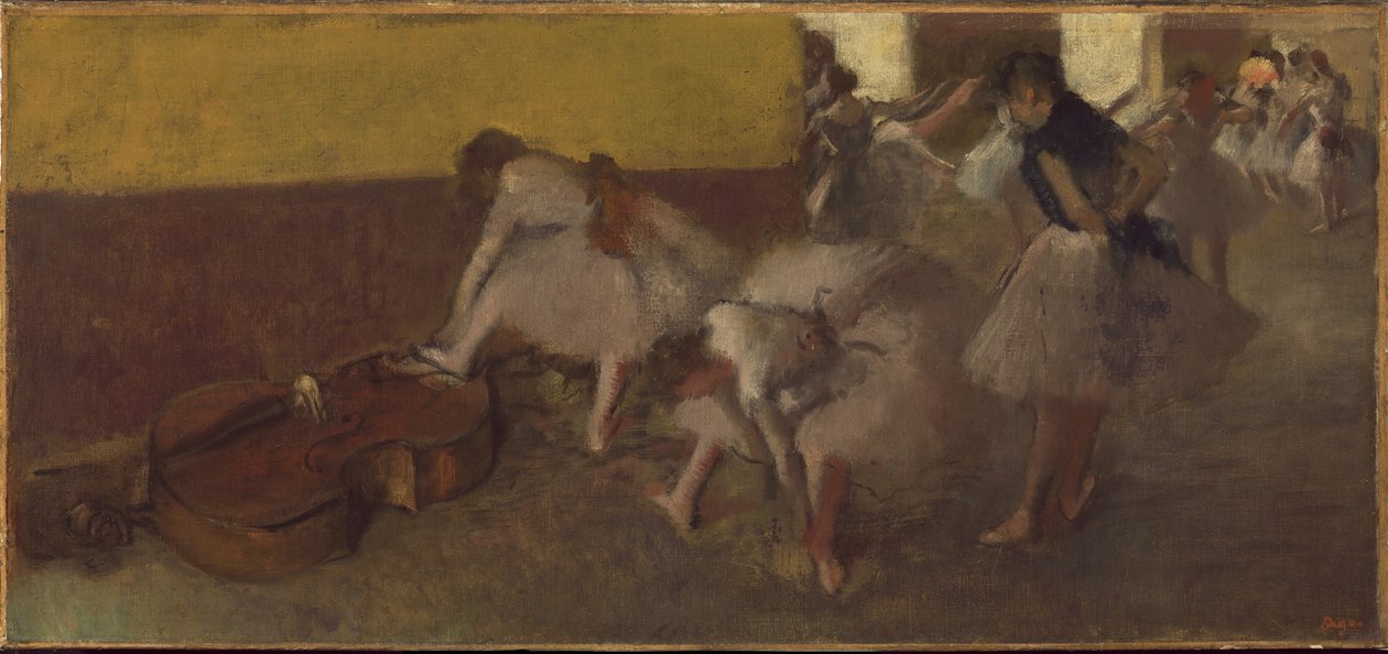 Dançarinos na Sala Verde, c.1879 de Edgar Degas