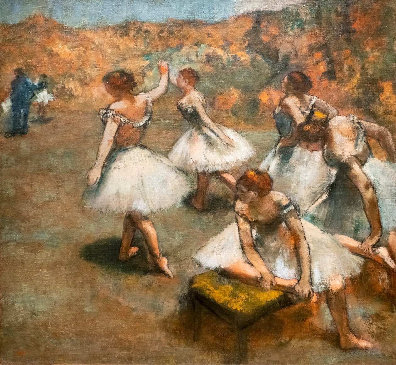 Dançarinos no palco. Por volta de 1889-1894. Óleo sobre tela. de Edgar Degas