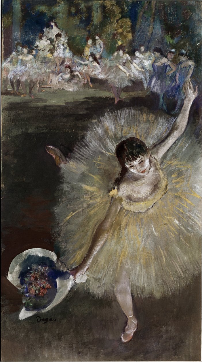 Rapariga dançante (óleo sobre tela) de Edgar Degas