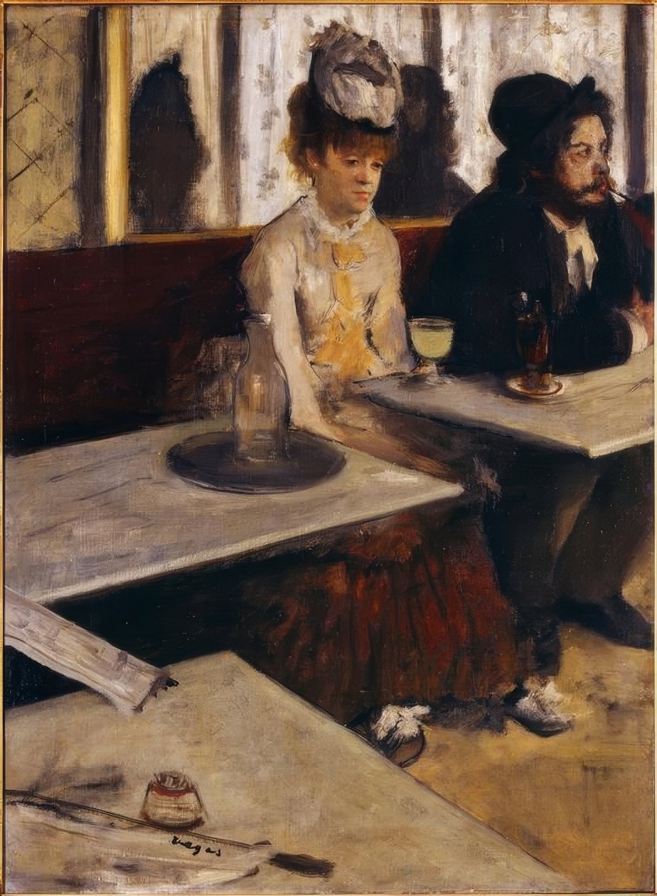 Em um café ou absinto de Edgar Degas