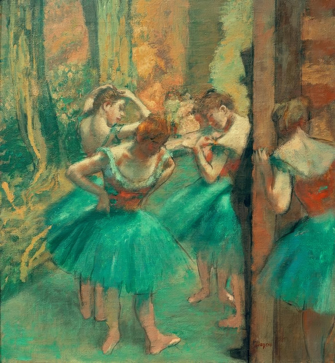 Dançarinos em rosa de Edgar Degas