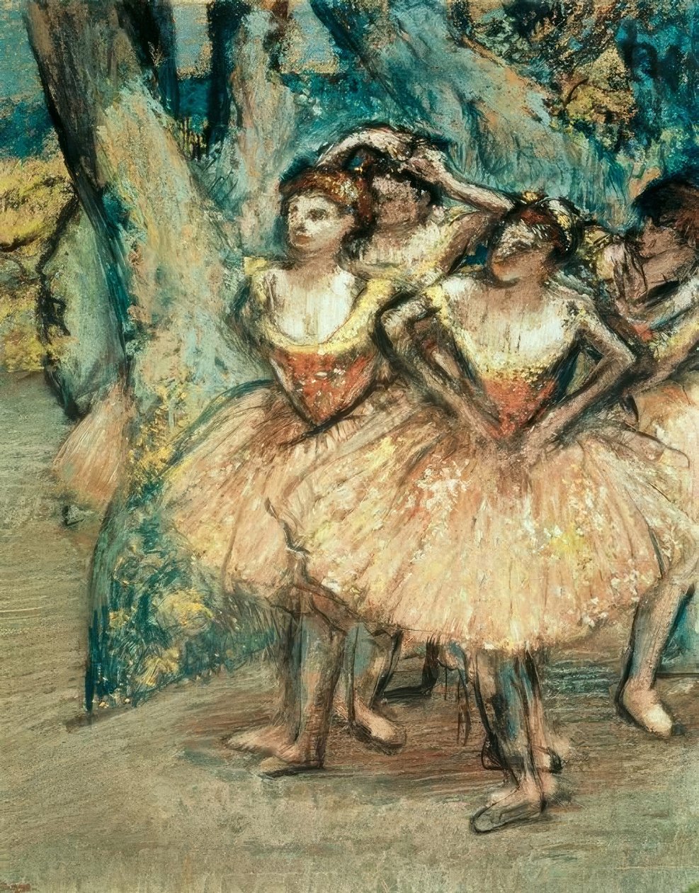 Dançarinos em rosa de Edgar Degas