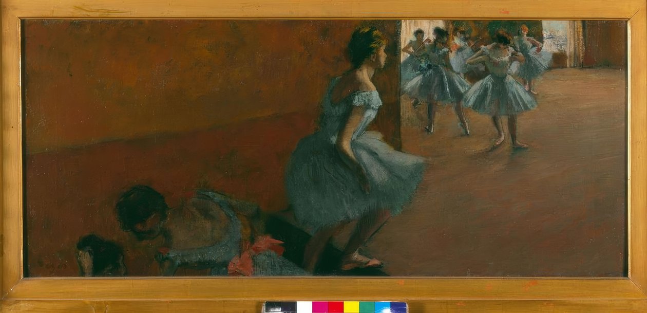 Dançarinos subindo uma escada de Edgar Degas