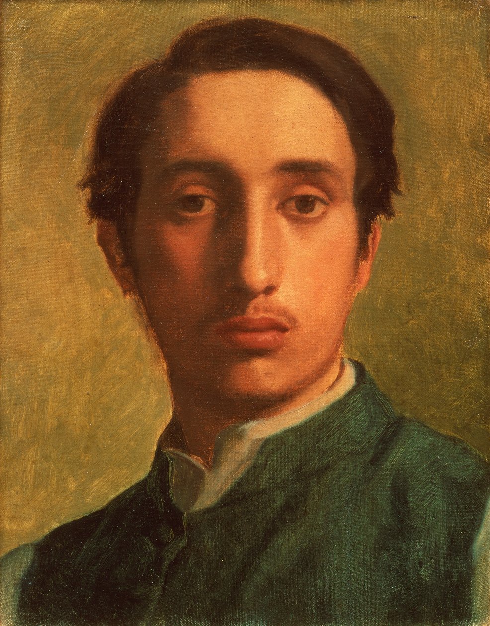 Degas in a Green Jacket, c.1856 (óleo sobre tela) de Edgar Degas