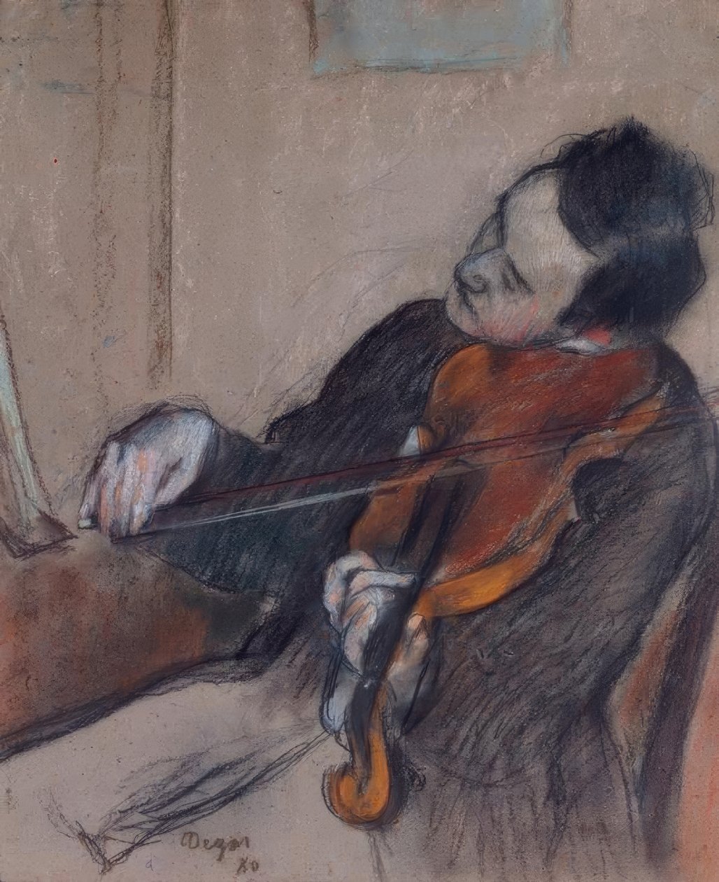O jogador da viola de Edgar Degas