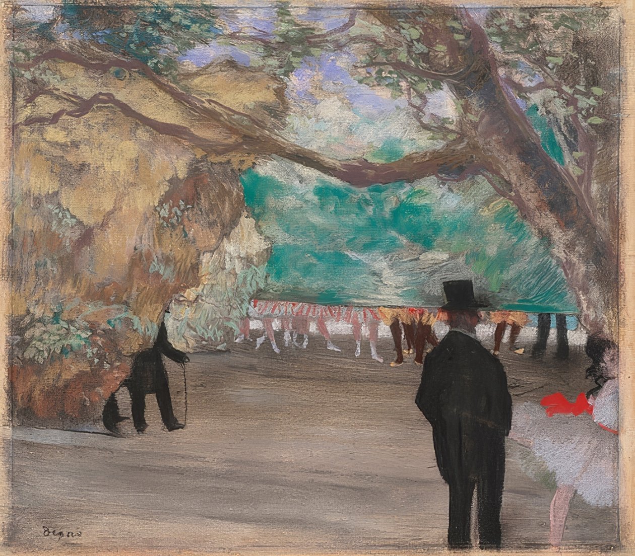 A cortina. Por volta de 1880 de Edgar Degas
