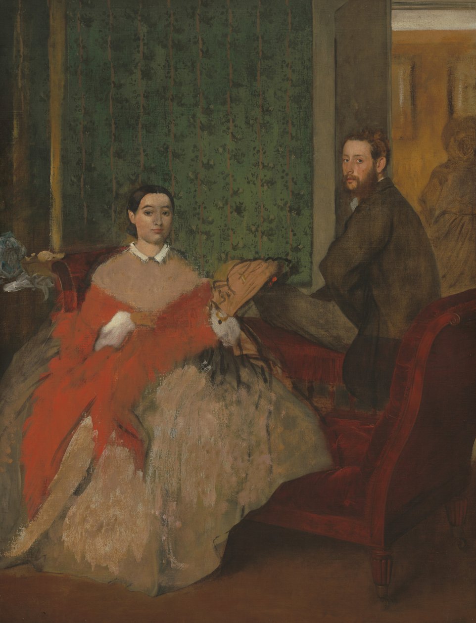 Edmondo e Thérèse Morbilli, c. 1865. de Edgar Degas