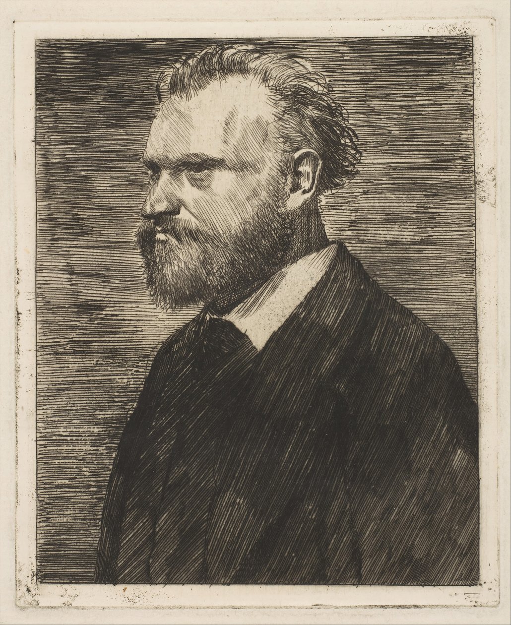 Edouard Manet, retrato do busto-comprimento, 1864-65. de Edgar Degas