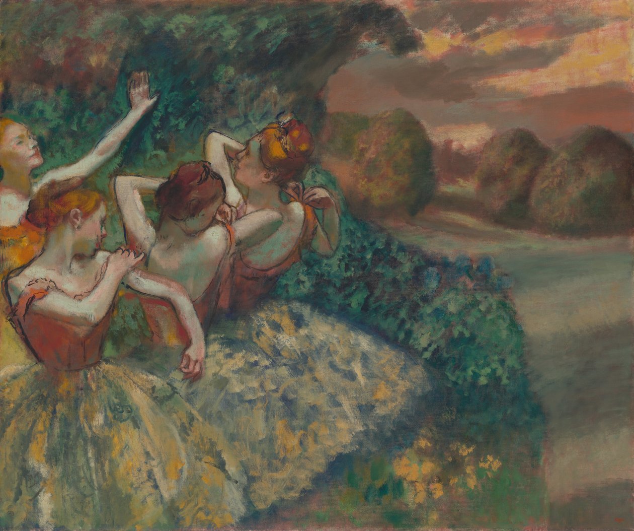 Quatro dançarinos de Edgar Degas
