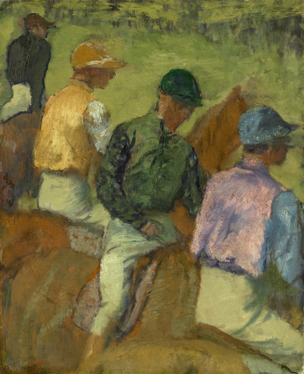 Quatro jóqueis de 1889 de Edgar Degas