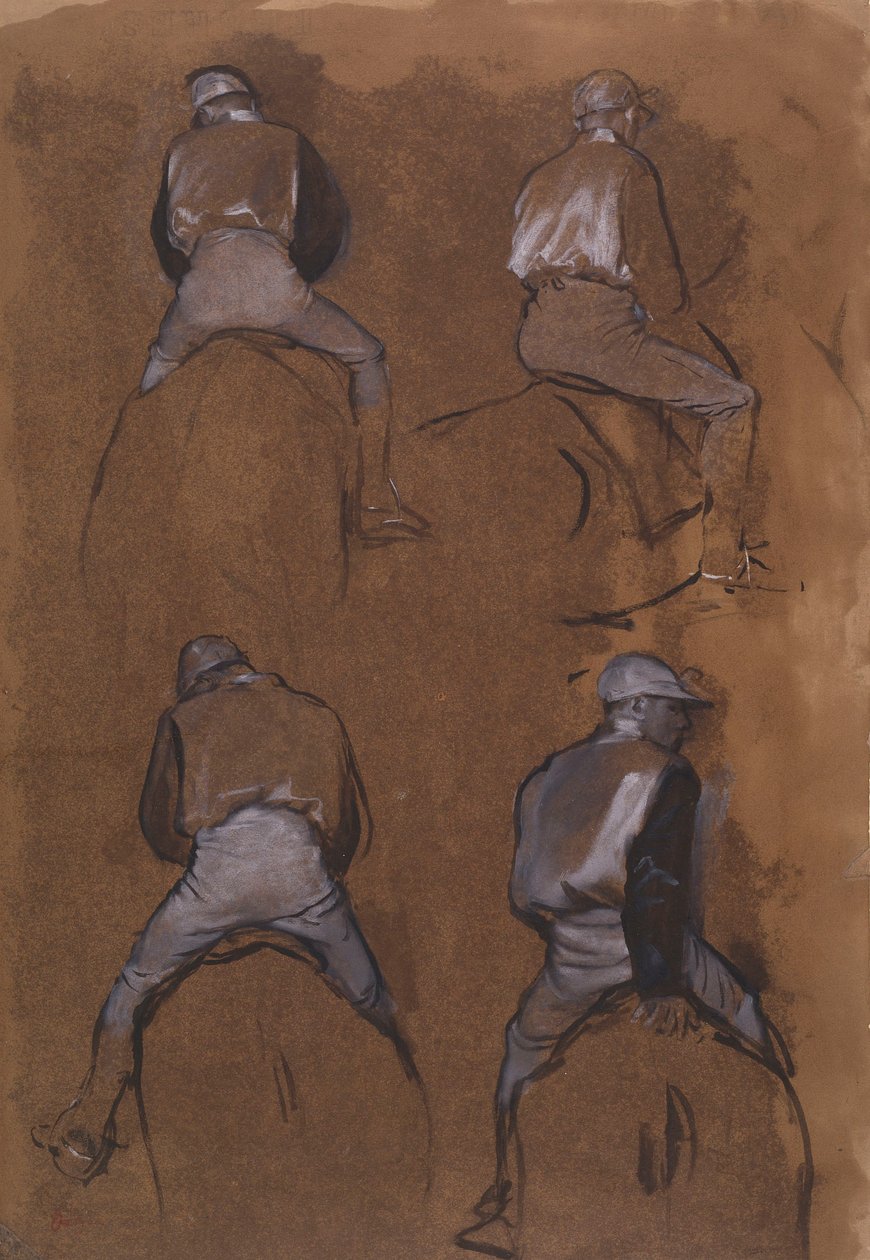 Quatro estudos de um jóquei de Edgar Degas
