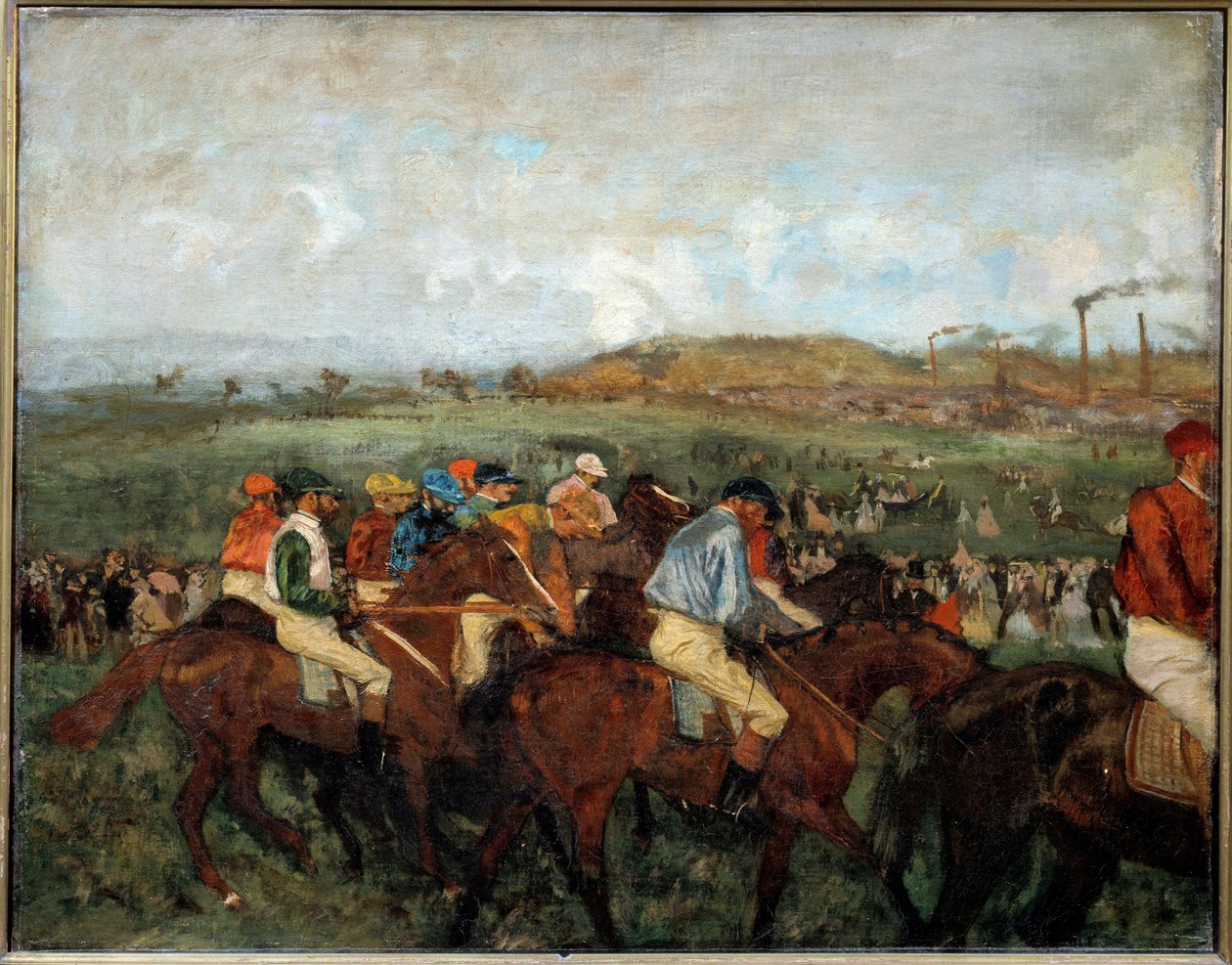 Cavalheiros, corram. Antes da partida. de Edgar Degas