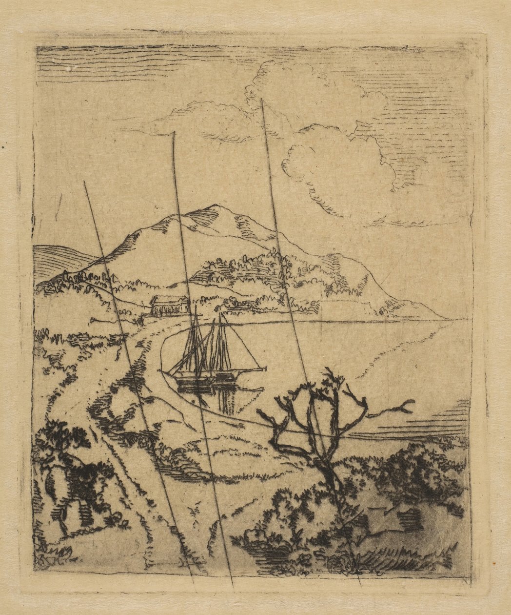 Paisagem grega, 1856. de Edgar Degas