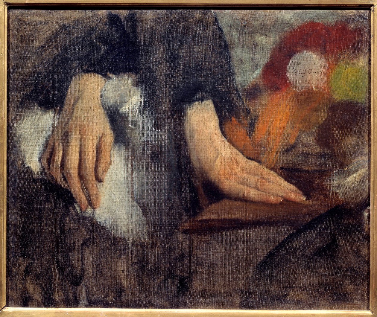 Estudo manual para a família Bellelli Pintura por Edgar Degas (1834-1917) 1859 Sol. 0,38x0,46 m Paris, musee d