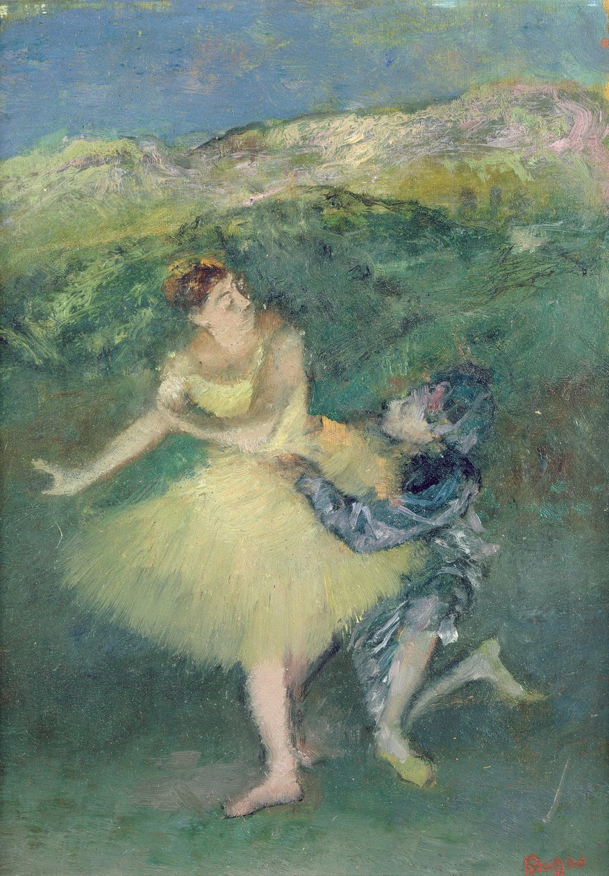 Arlequim e Colombina, c.1886-90 de Edgar Degas