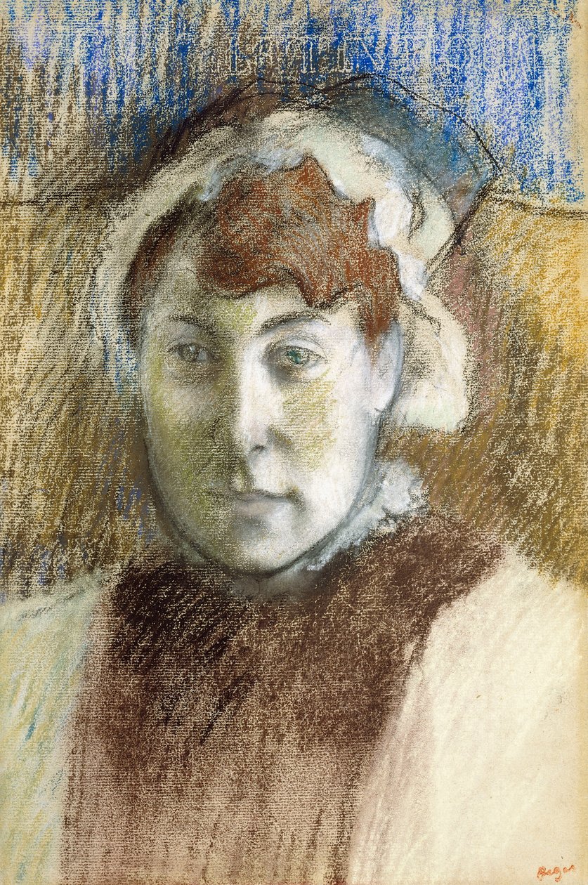 Cabeça de uma mulher de Edgar Degas