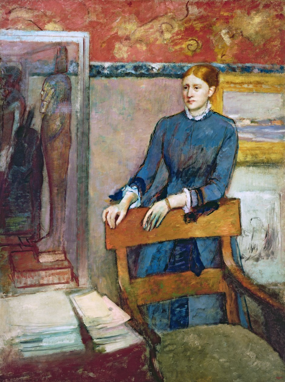 Helene Rouart em seu estudo do pai, c.1886 de Edgar Degas