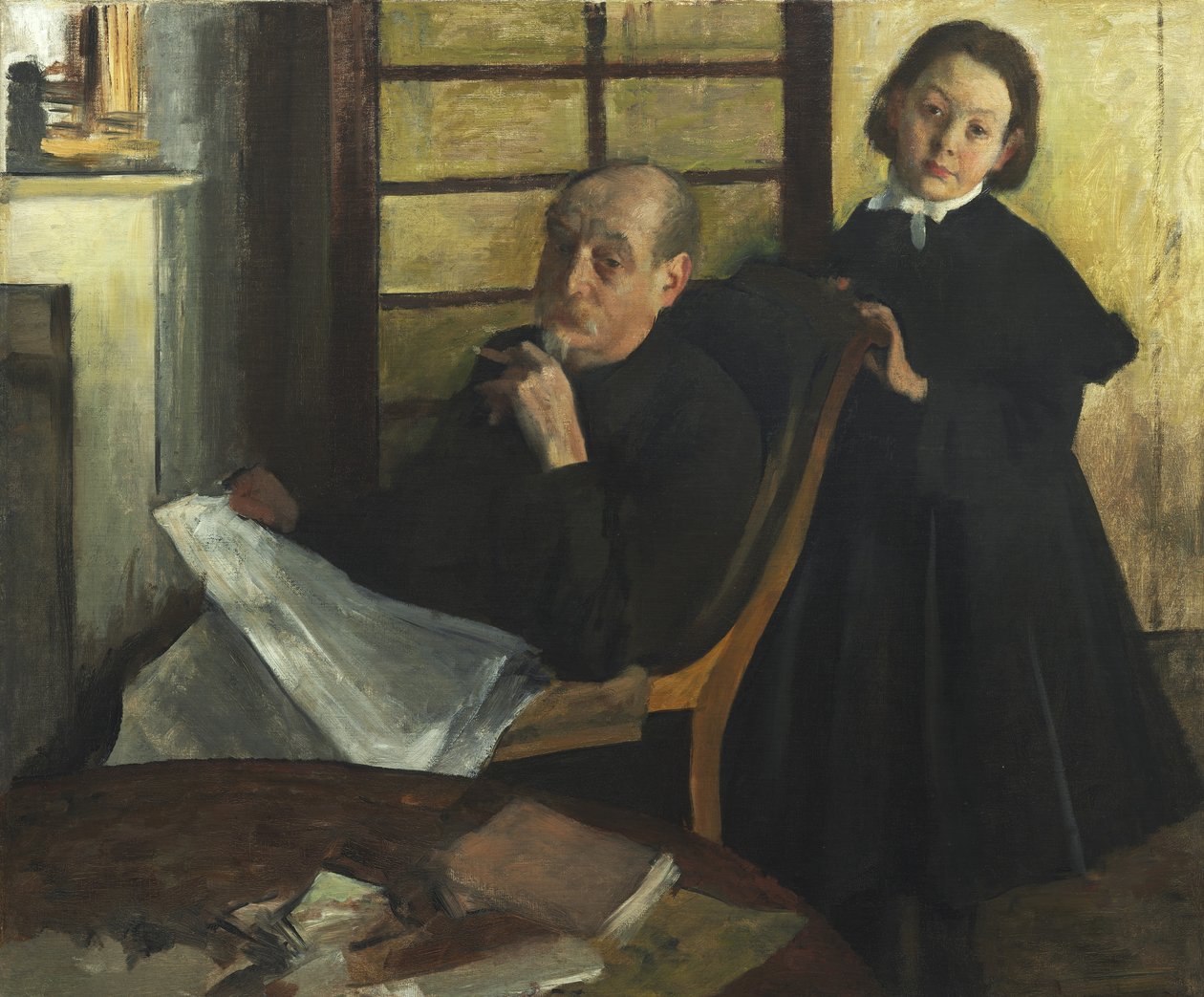 Henri Degas e sua sobrinha Lucie Degas de Edgar Degas