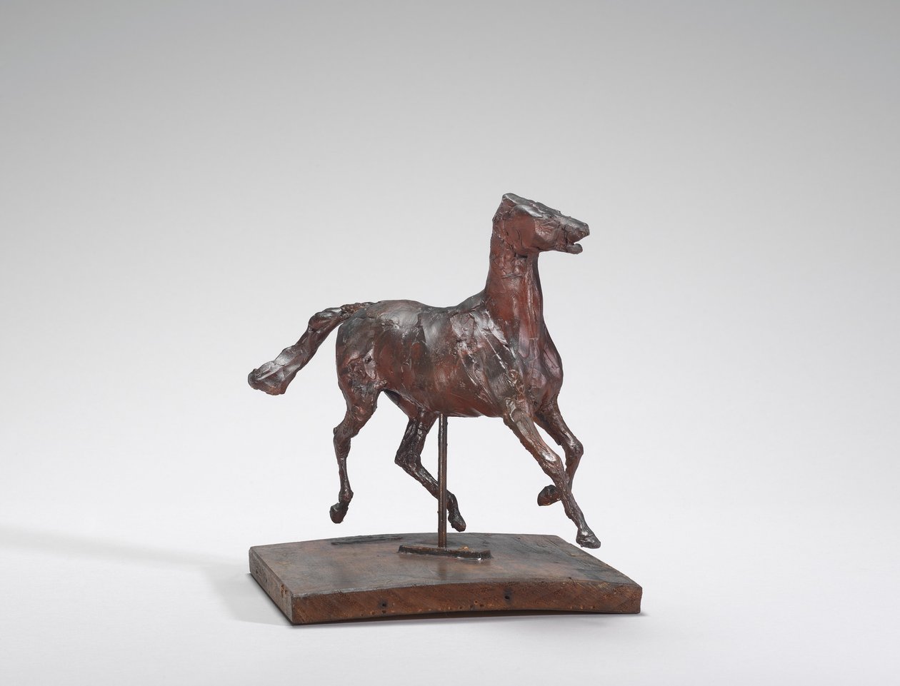 Cavalo trotando, os pés não tocando o chão, década de 1870. de Edgar Degas