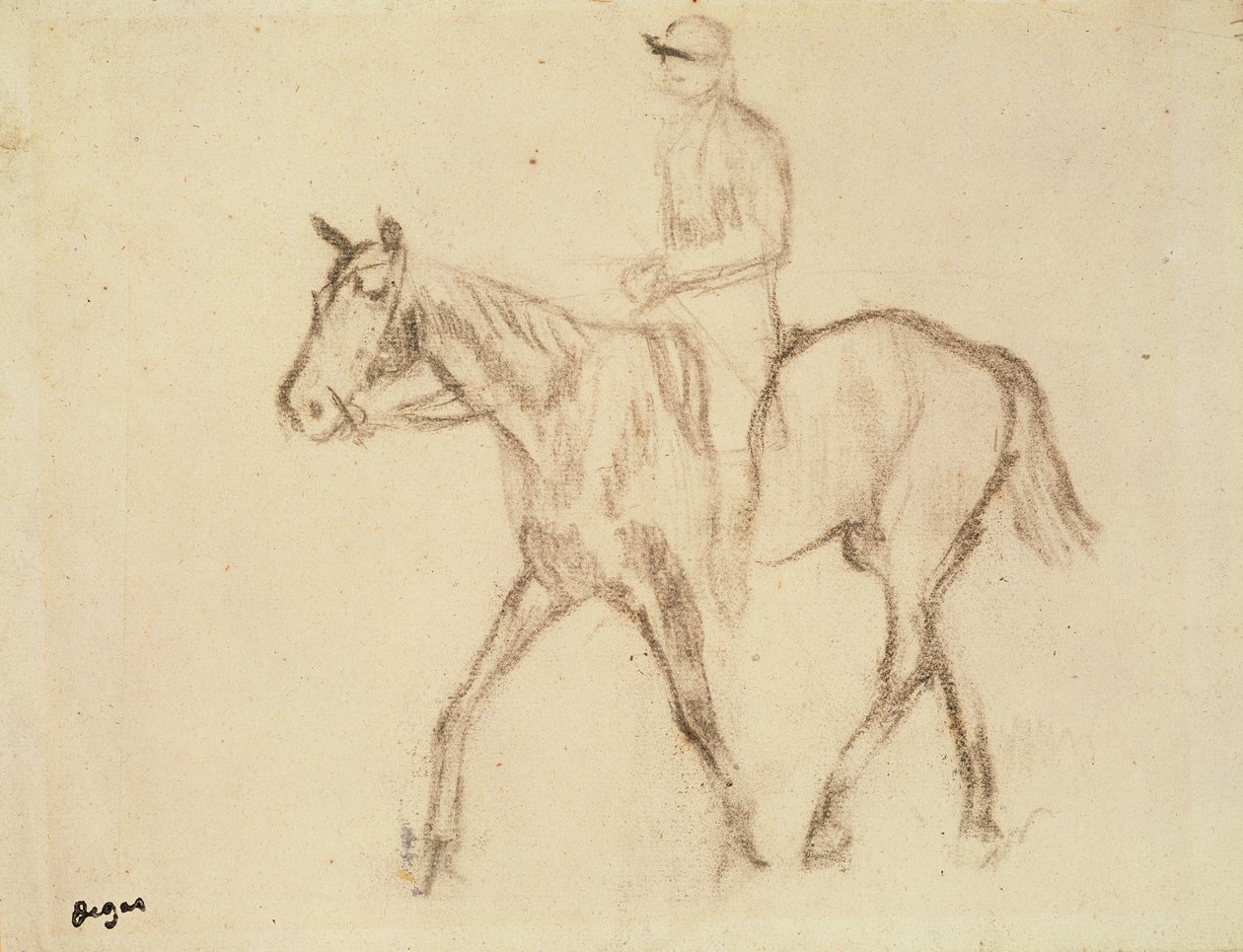 Cavalo e jóquei de Edgar Degas