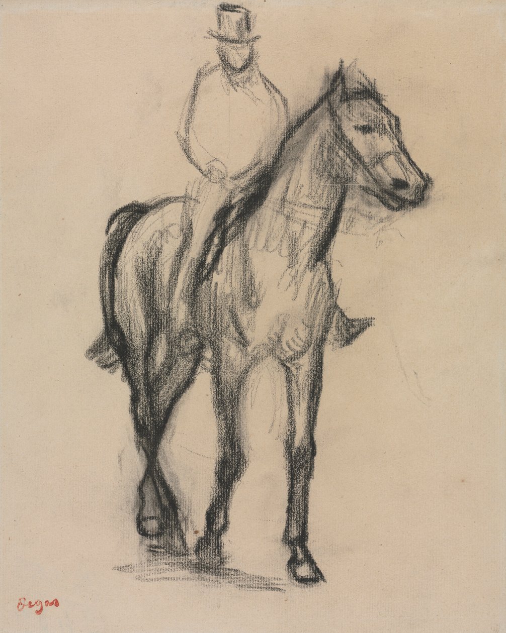 Cavalo e cavaleiro de Edgar Degas